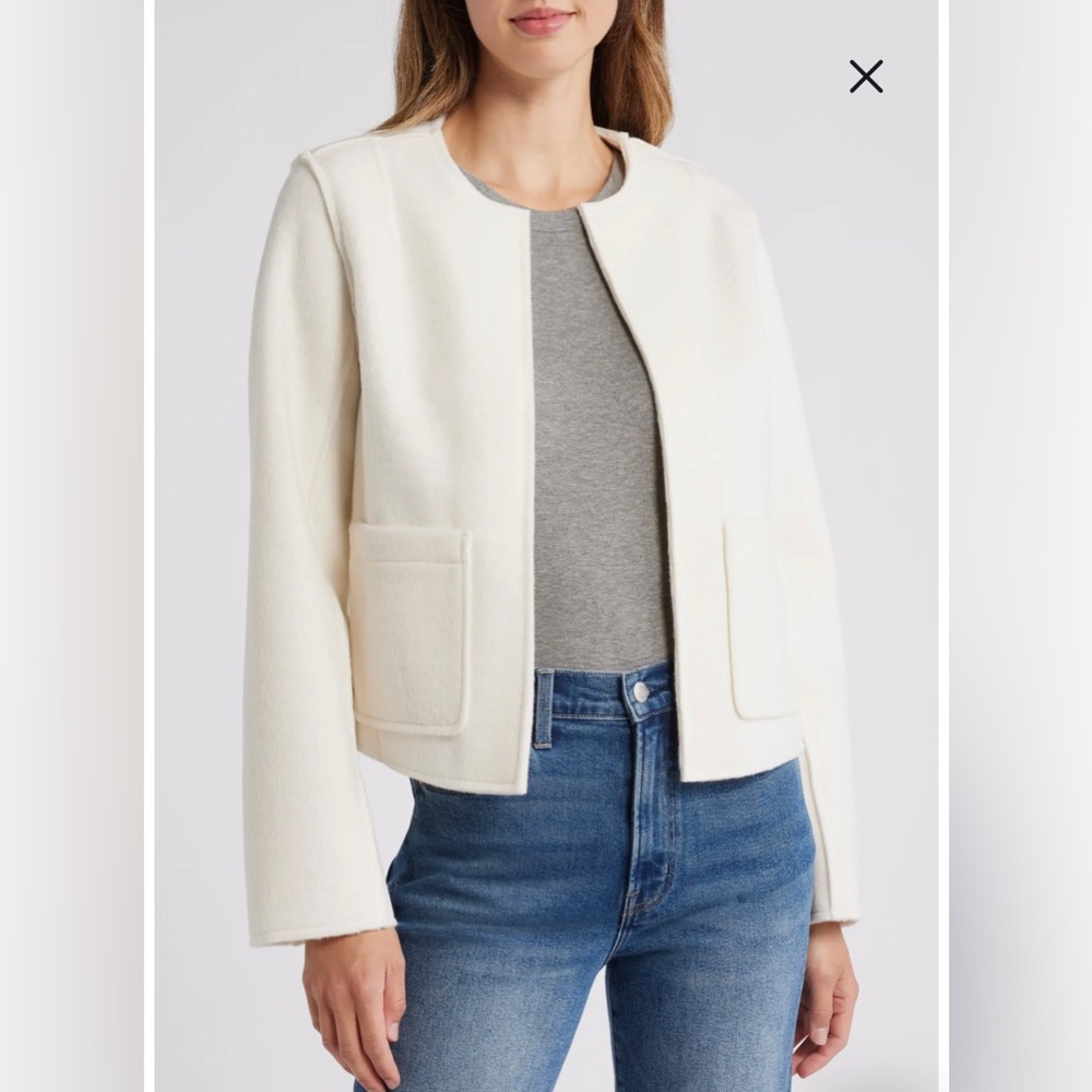 Wit & Wisdom Collarless Crop Jacket